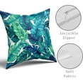 thumbnail image 3 of Tropical Leaves Pillow Covers 16x16 Inch Summer Decorative Green Palm Leaf Throw Pillow Covers Set of 2 Soft Cotton Pillow Case Square Cushion Covers for Home Couch Sofa Patio Bedroom, 3 of 6