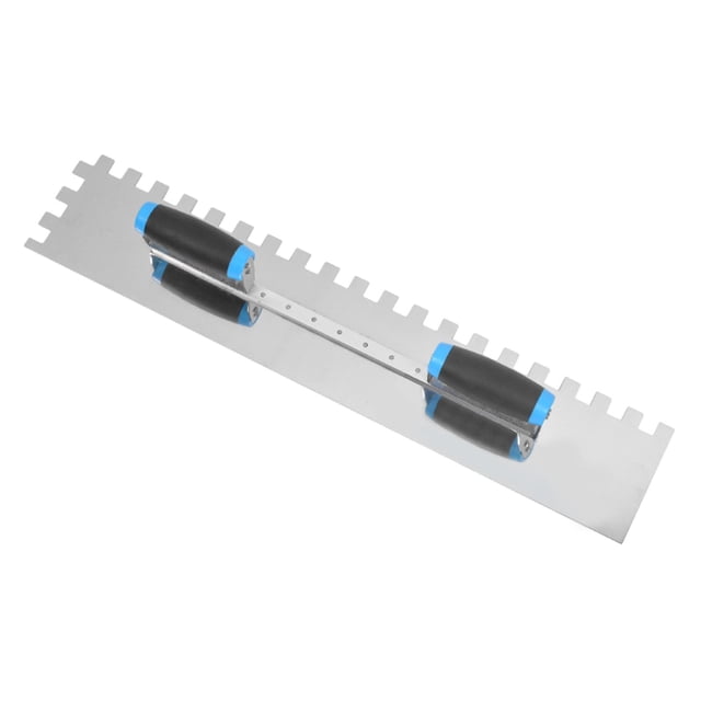 Paleta de muesca cuadrada Paleta de mano para mampostería Fácil de usar, 24.02 pulgadas x 4.53 pulgadas x 0.47 pulgadas Reemplaza la herramienta para dientes cuadrados de 15 mm DYNWAVEMX Paleta de muescas cuadradas