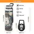 thumbnail image 3 of Dog Roses Green Sports Water Bottle Portable Travel Mug 32oz BPA Free Leak Proof Straw Transparent Tritan for Gym Yoga Cycling Camping, 3 of 7