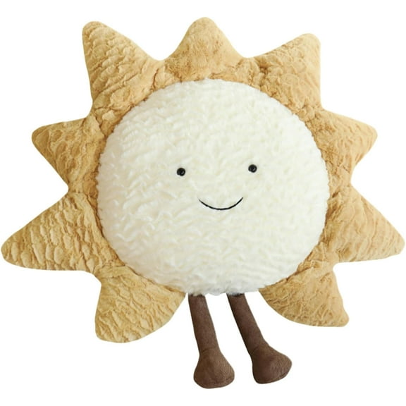 Sun Shaped Plush Pillow - Huggable Soft Cushion for Kids, Sofa, Bedroom & Car Decor, Cute Home Decorative Pillow for Living Room, Playroom & Gifts P