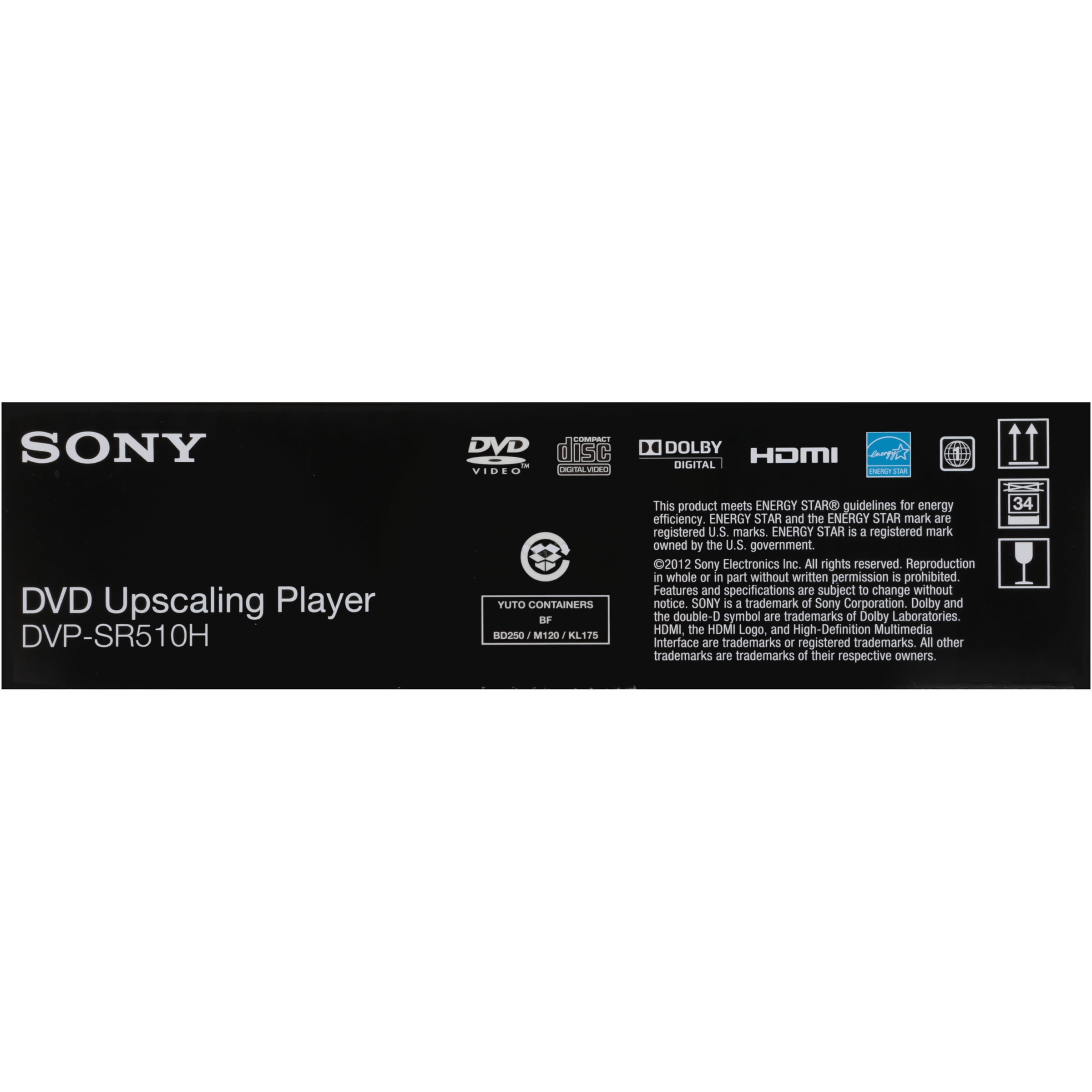 Sony 1080p Upscaling HDMI DVD Player - DVP-SR510H