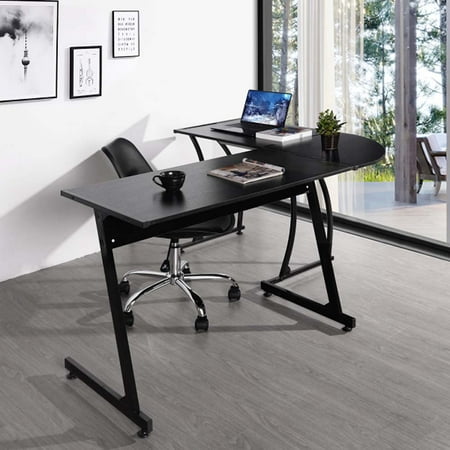 Topcobe Modern L Shaped Desk Corner Computer Desk Study Table