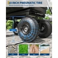 thumbnail image 3 of 600 LBS Heavy Duty Poly Dump Cart, 10" No-Flat Tires, 180° Rotating Handle & Quick-Release for Garden Landscaping, 3 of 6