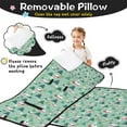thumbnail image 3 of Light Green Christmas Village Pattern Toddler Nap Mats for Kids Preschool,50"x20" Sleeping Mat Bag or Kids,Toddler Sleeping Bag,Toddler Nap Mat or Daycare, 3 of 6