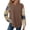 Khaki #71, variant on KDDYLITQ Knit Tops Women Long Sleeve Curved Hem Shirt Crew Neck Color Block Sweatshirt Fall Loose Fit Soft Blouses Orange XL