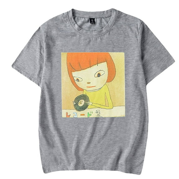 Nara Yoshitomo T-shirt Fashion Retro Print Logo Unisex Short-sleeved Harajuku Fun Top