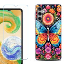 For Samsung Galaxy S25  / S25 Plus 5G Phone Case Cover, Shockproof Case with Tempered Glass Screen Protector, by OneToughShield - Butterfly Garden