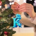 thumbnail image 3 of Hangs Cute Animal Baby Christmas Ornaments - 26 Letters Acrylic Decorations for Tree and Car Holiday Pendants, 3 of 3