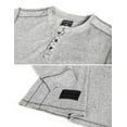 thumbnail image 5 of ZIMEGO Men’s Slim Fit Henley Shirt – Casual Ultra Soft Long Sleeve Button Crew Neck Burnout Heather Athletic T-Shirts Tee, 5 of 5