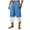 Blue, variant on hotojiny Cotton Linen Pants Men Fashion Color Block Harem Capri Pants Baggy Drawstring Beach Yoga Cropped Trousers with Pockets