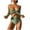 Green, variant on Elainilye Fashion Women's Swimsuits Siamese Swimsuit Show Waist Hollow Out Printing Sexy Swimsuit Set,Green