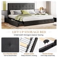 thumbnail image 6 of Sha Cerlin Dark Grey King Fabric Platform Bed Frame with 4 Storage Drawers & Adjustable Headboard, Adult, 6 of 8