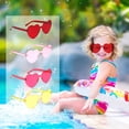 thumbnail image 6 of LINLIN Heart Glasses, Novelty Funky Heart Shaped Party Sunglasses, Frameless Glasses Eyewear for Adults and Kids Beach Photo Feather Boa Accessories, 6 of 7