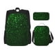thumbnail image 1 of Balery Green Sparkling Mochila escolar 3 en 1 para niños: mochila resistente con lonchera térmica y estuche para lápices. Mochila escolar para niños y niñas., 1 of 7