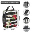 thumbnail image 3 of Rose Insulated Lunch Bag Box Women Reusable Lunch Tote Bag Fit Most Bento Boxes Lunchbox Work Hiking, 3 of 6