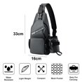 thumbnail image 2 of Bolsa de pecho trasera recargable por USB, bolsa de pecho con taza de agua, mochila pequeña de viaje para exteriores a prueba de salpicaduras, 2 of 5