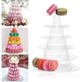 thumbnail image 2 of 6 Tier Macaron Display Stand, Round Clear Cupcake Holder Display Stand Dessert Pastry Tower Stand for Wedding Birthday Bar Party Décor - 10 inches, 2 of 8