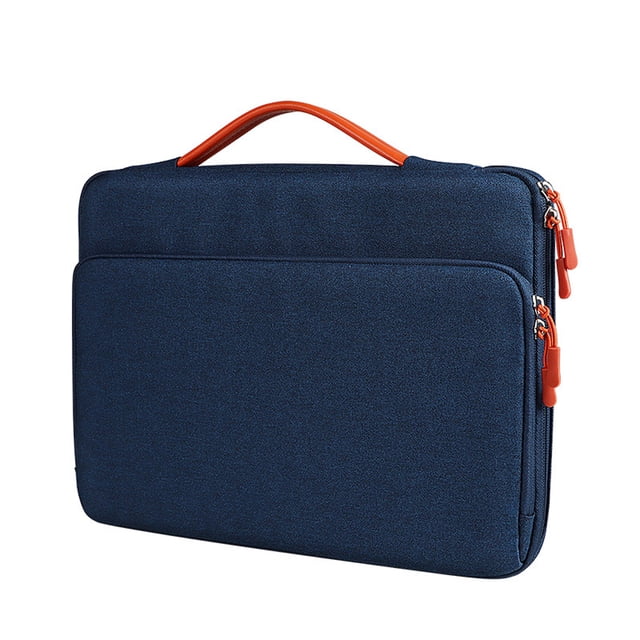 Bolsa para computadora portátil: maletín de 14,1 a 15,4 pulgadas, espaciosa, ergonómica, acolchada con espuma, color azul-14,1 a 15,4 pulgadas
