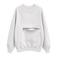 thumbnail image 4 of Crewneck Sweatshirts Women Loose Long Sleeve Solid Color Without Hood Fashion Casual Sweatshirt With Pocket For Everyday Ease Crew Neck Sweatshirts Women, 4 of 5