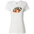 thumbnail image 3 of Inktastic Football with Flowers and Leopard Spots Women's T-Shirt, 3 of 5
