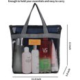 thumbnail image 5 of NOGIS Mesh Shower Caddy Bag, Quick Dry Portable Tote Bag with Zipper and Inner Pocket, Lightweight Bath Organizer for College Dorm Bathroom, Swimming, Gym, Beach, Travel (Navy), 5 of 7