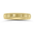 thumbnail image 1 of SZUL Men's 10K Yellow Gold 4mm Wedding Band with Ribbed Milgrain Center, 1 of 4