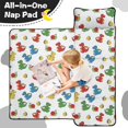 thumbnail image 4 of White Cartoon Dragons Snails Pattern Teens Toddler Nap Mat with Pillow, Sleeping Mat Bag for Preschool Daycare 59"x22", 4 of 6