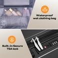 thumbnail image 6 of SANOPY 3-Piece Travel System: 20" Hardshell PC Suitcase (TSA Lock) + Convertible Gym Bag (Backpack/Crossbody/Tote) + Leak-Proof Cosmetic Organizer | Steel Handle, 360° Silent Wheels, 3-Year Warranty, 6 of 10