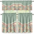 thumbnail image 2 of Sage Green Hippie Kitchen Curtains and Valances Set,3 Piece Small Window Valance Sets Treatment Drapes for Kitchen, Bedroom, Living & Dining Room by Achim Home Decoration, 2 of 6