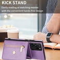 thumbnail image 5 of Flip Leather Wallet Cover for Samsung Galaxy S23 5G Crossbody Case with Credit Card Holder Strap Lanyard 6.1'', Women Girl Purse Kickstand (Purple,S23), 5 of 18