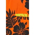 thumbnail image 5 of Stylore Hawaiian Shirt for Men Short-Sleeve Button-Down Shadow Hibiscus Orange Black 3XL, 5 of 6