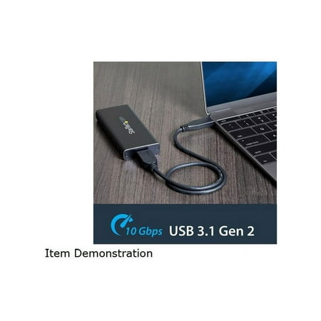 StarTech.com - USB 3.1 Drive Enclosure for M.2 NGFF Solid State Drives - Black/Silver