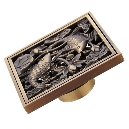 

Square Antique Brass Shower Floor Drain Deodorant For Kitchen Shower Room