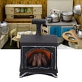 thumbnail image 3 of Miniature Fireplace Statue, LED Fireplace Lantern Long Lasting Exquisite Workmanship Anti Aging Resin Material  For Desk Decoration, 3 of 8