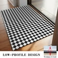 thumbnail image 3 of Black White Diamond Checkered Pattern Door Rugs,Washable Non Slip Door Mats Indoor,Decorative Door Mats,Entry Mat Indoor for Entrance,Bedroom,Kitchen,Bathroom,20"x32", 3 of 6
