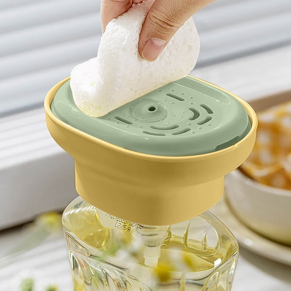 Dispensador de Detergente con Bomba, Jarra Grande con Sistema de Drenaje de 14 Orificios | Extractor de Jabón Líquido de Fácil Instalación para Lavar La Ropa y Los Platos | Prensa de Detergente Higié