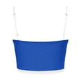 thumbnail image 3 of HNMKIU Women's Square Neck Longline Workout Camisole with Sports Bra Support Crop Yoga Top Built in Bra Tank Tops for Women Blue,XL, 3 of 5