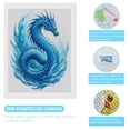 thumbnail image 3 of Diamond Art Kits for Adults, Blue Serpent Water Dragon Art 5D Diamond Painting Kits for Adults Beginners, DIY Full Drill Diamond Painting, Gem Art and Crafts 12x16, 3 of 7
