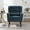 Dark Blue, variant on Dark Blue Modern Accent Chair,Chenille Arm Chairs for Living Room,Solid Wood Leg,Upholstered Modern Armchair,lumbar support,durable fabric.Comfy Soft Padded Lounge Chair in Small Space living room