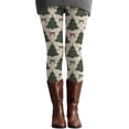 thumbnail image 5 of Christmas Leggings for Women Elastic High Waist Slim Fit Festive Print Thermal Leggings Workout Yoga Pants, 5 of 5