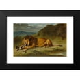 thumbnail image 2 of Imitator of Eugène Delacroix 14x10 Black Modern Framed Museum Art Print Titled - Lion Devouring a Goat (Mid 19th Century), 2 of 5