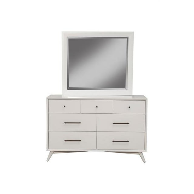 Alpine Furniture 966-W-14 Flynn Accent Cabinet, White
