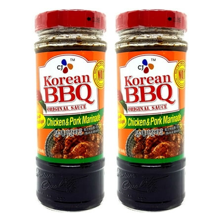 CJ Korean BBQ Sauce CHICKEN & PORK Marinade 16.9 Oz. (Pack of