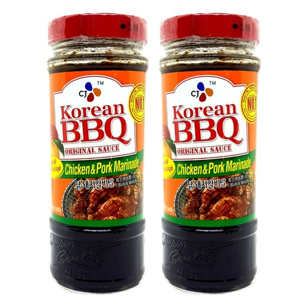 CJ Korean BBQ Sauce CHICKEN & PORK Marinade 16.9 Oz. (Pack of 2