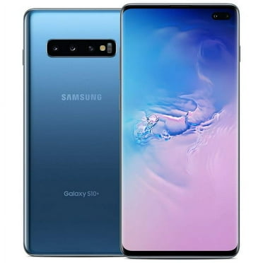 Pre-Owned SAMSUNG Galaxy S10  Plus G975U (GSM Unlocked) Prism Blue 128GB Smartphone (Used Used Good)