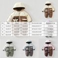 thumbnail image 4 of OJSFQUFP Baby Winter Snowsuit Hooded Padded Jumpsuit Color Block Cute Pocket Design Warm Cold Weather for Toddler Boys Girls, 4 of 8