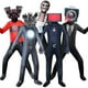 thumbnail image 2 of Skibidi-Disfraz de Cosplay de hombre del baño para adultos y niños, mono con máscara de Halloween, Titan Audio Man Tv Man, 2 of 3