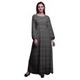 thumbnail image 1 of Bimba Moss Georgette Cheddar Carnation Floral Print Womenâ€™s Long Elastic Waist Casual Summer MaxiÂ&nbsp;Dress-XSmall, 1 of 5