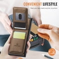 thumbnail image 5 of Allytechgroup for Samsung Galaxy A13 5G Case, Pu Leather Detachable Cards Holder 2 In 1 Wallet Case Comaptible with Magsafe Kickstand Magnetic Shockproof Back Cover for Samsung Galaxy A13 5G, Brown, 5 of 7