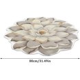thumbnail image 2 of Floral Area Rugs Peony Flower Shape Area Rugs Non-Slip Rugs Floral Shaggy Carpet Bath Mat for Living Room Bedroom Dinning Room, Grey, 2.6'x2.6', 2 of 7